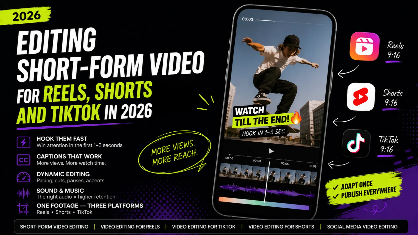 Editing Short-Form Video for Reels, Shorts and TikTok in 2026