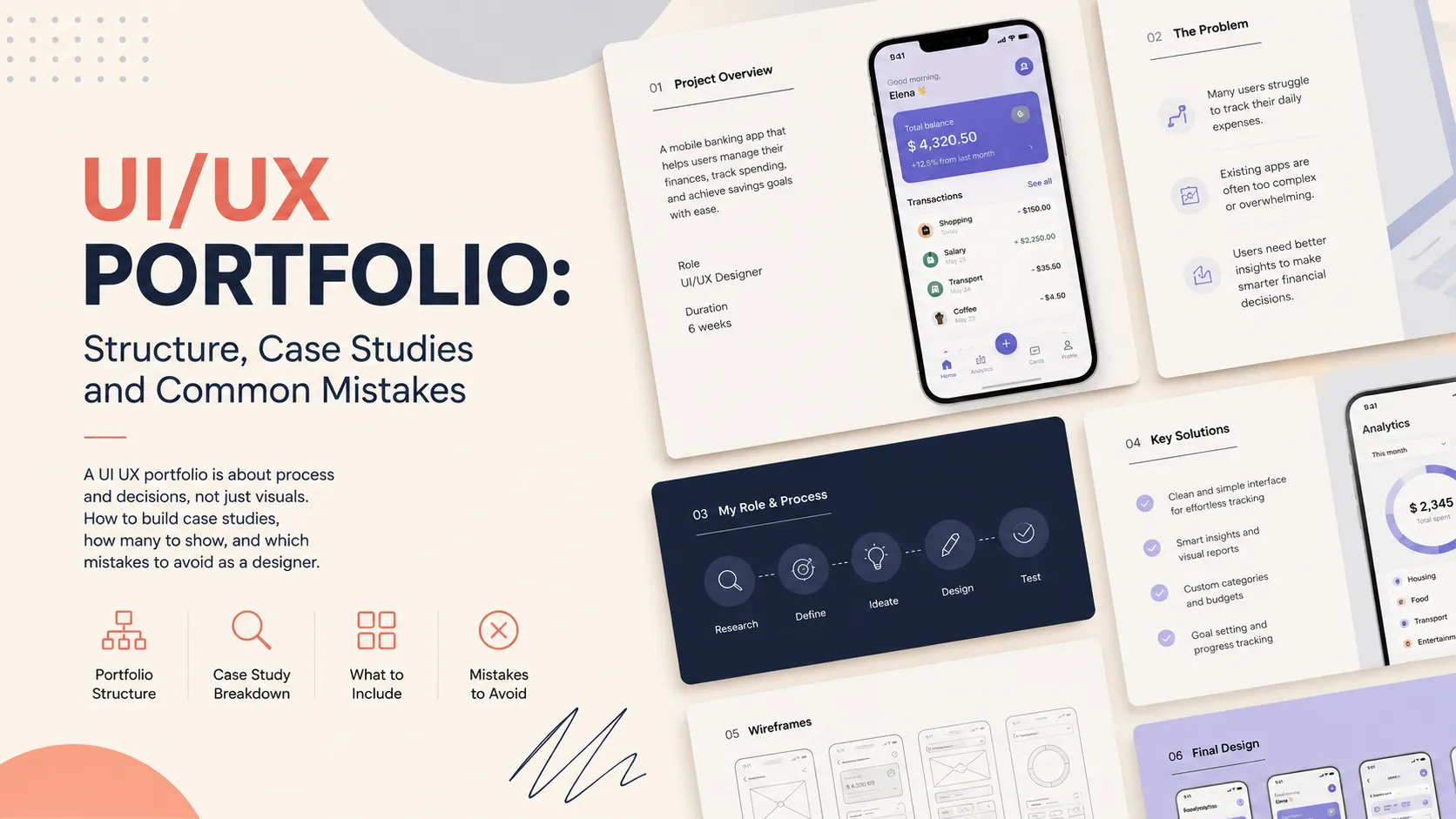 UI/UX портфоліо: структура, кейси та типові помилки
