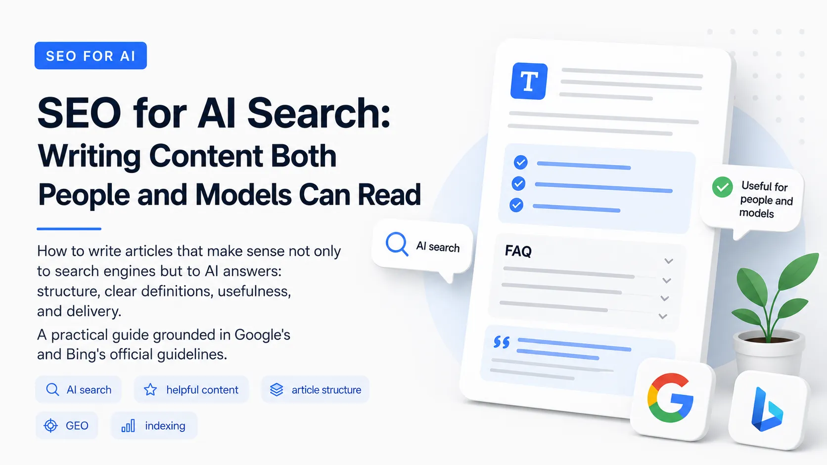 SEO for AI Search: Writing Content Both People and Models Can Read