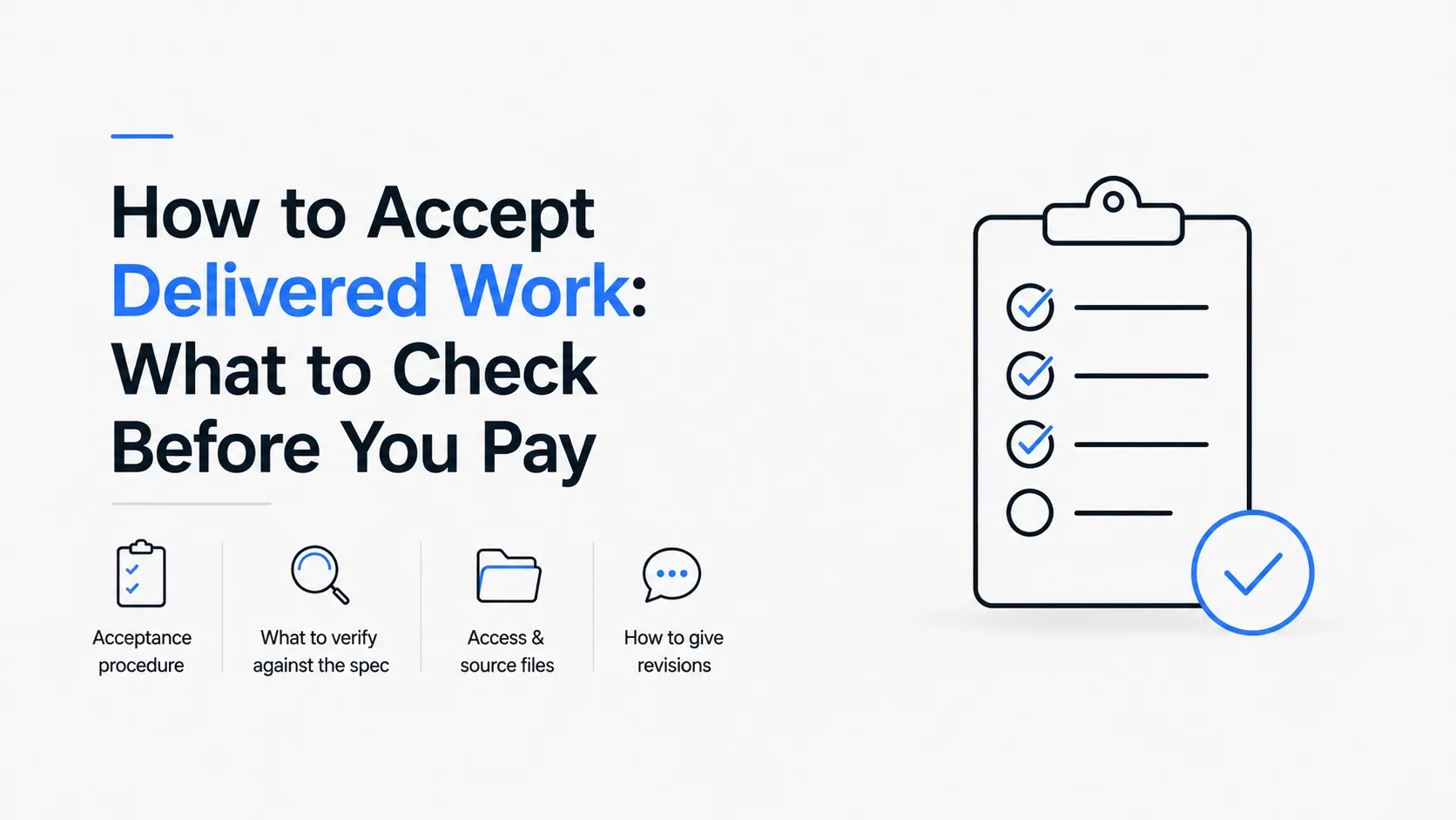 How to Accept Delivered Work: What to Check Before You Pay