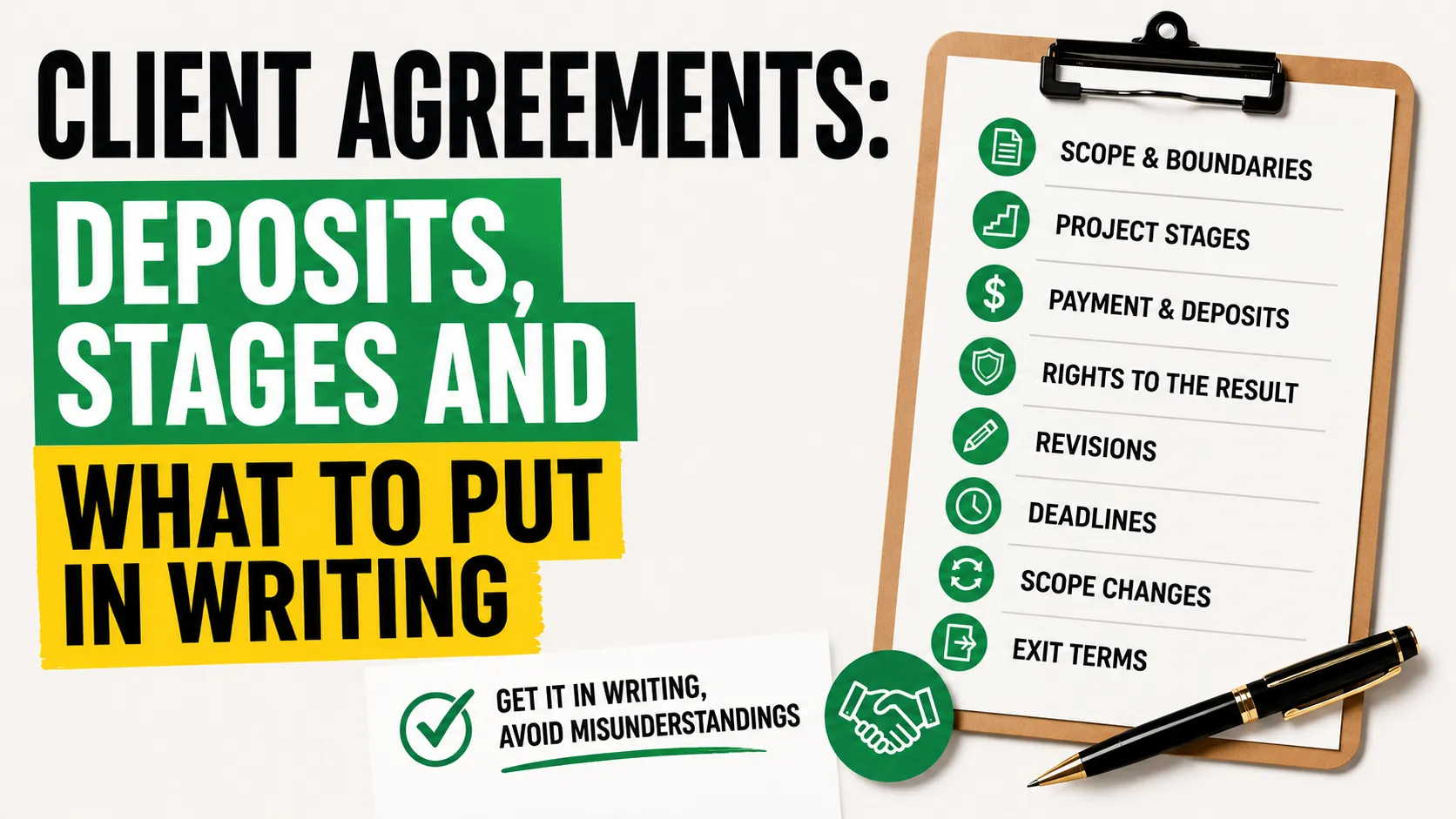 Client Agreements: Deposits, Stages and What to Put in Writing