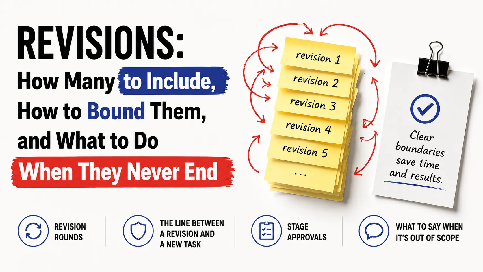 Revisions: How Many to Include, How to Bound Them, and What to Do When They Never End