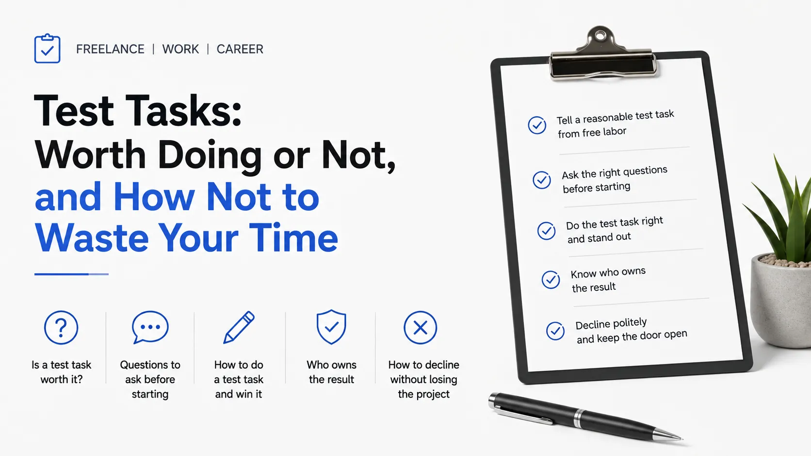 Test Tasks: Worth Doing or Not, and How Not to Waste Your Time